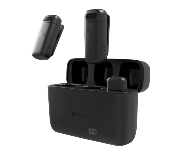 Natec Hopper mikrofon bezprzewodowy krawatowy USB-C 2szt. - 1370625 - zdjęcie